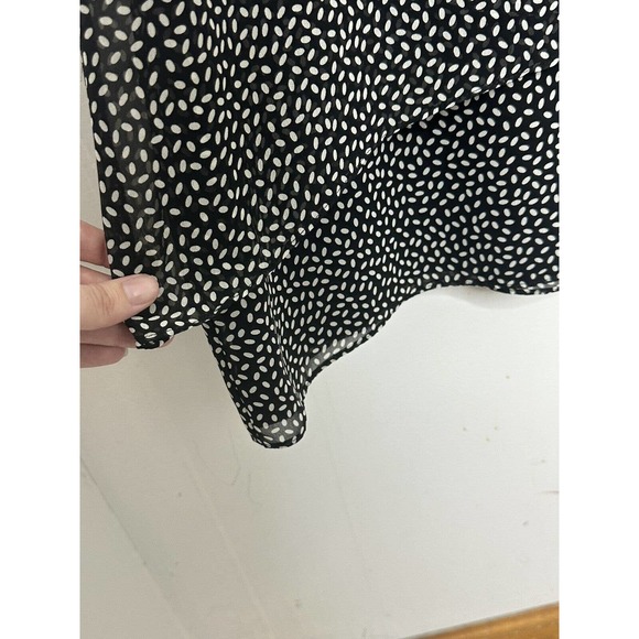 Talbots Vintage Black and White Polka Dot Short Sleeve Maxi Dress Size 6 P - Picture 2 of 7